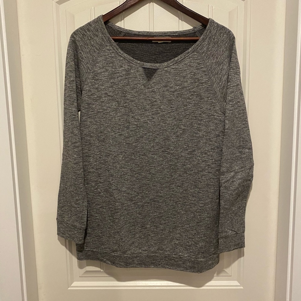 Long Sleeve Wide Neck Sweatshirt
